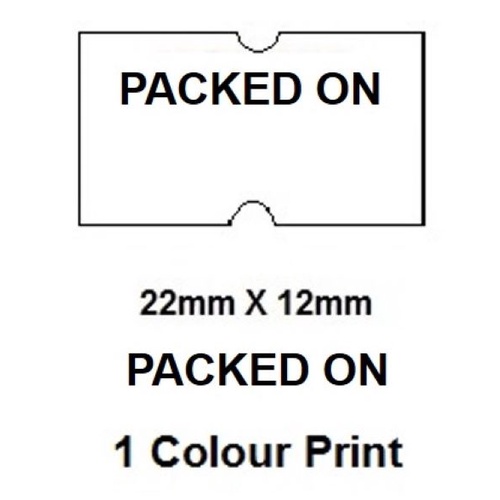 PACKED ON Single Line Price Tag labels - 22mm x 12mm | Shopee Singapore