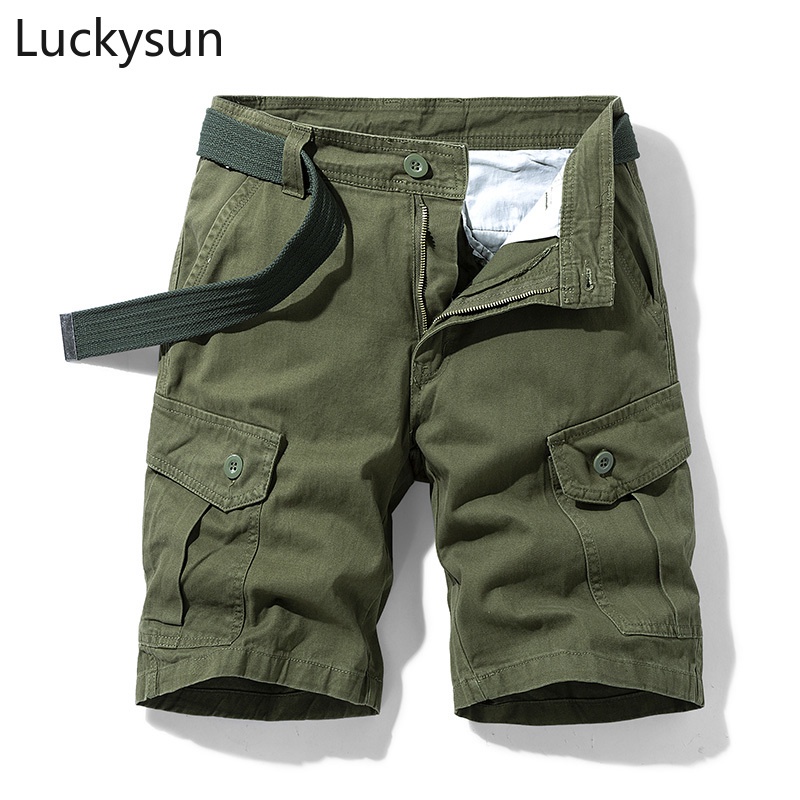 [29-38] Short Pants Men High Quality Straight Cut Washed Cargo Shorts ...