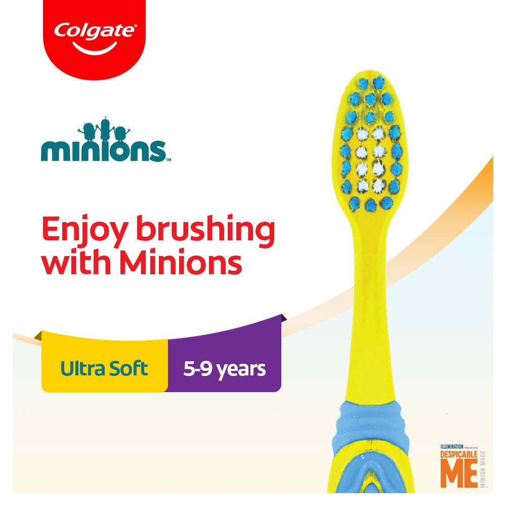 Colgate Kids Minion Toothbrush 5-9 Years | Shopee Singapore