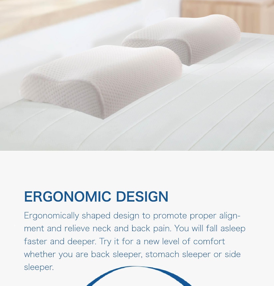 ⭐New Arrival⭐Bamboo Memory Foam Pillow/Ergonomic Design Relief For Neck