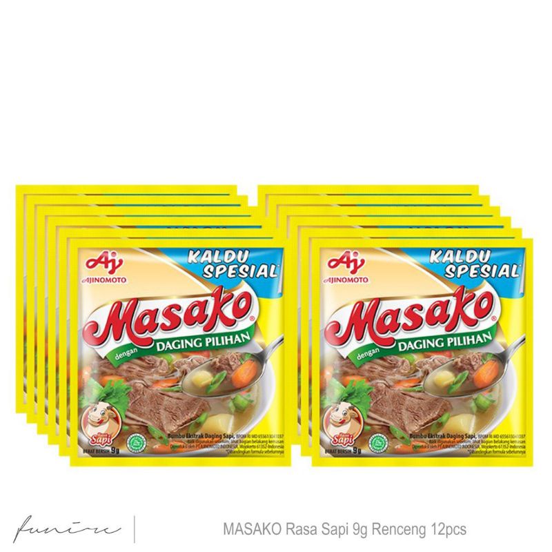 Masako Beef Flavor 1dozen (12Pcs Contents) Shopee Singapore