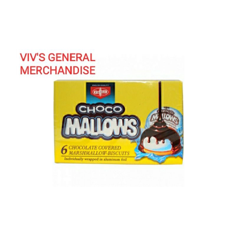 Fibisco Choco Mallows ( 6 pcs chocolate covered marshmallow biscuit ...