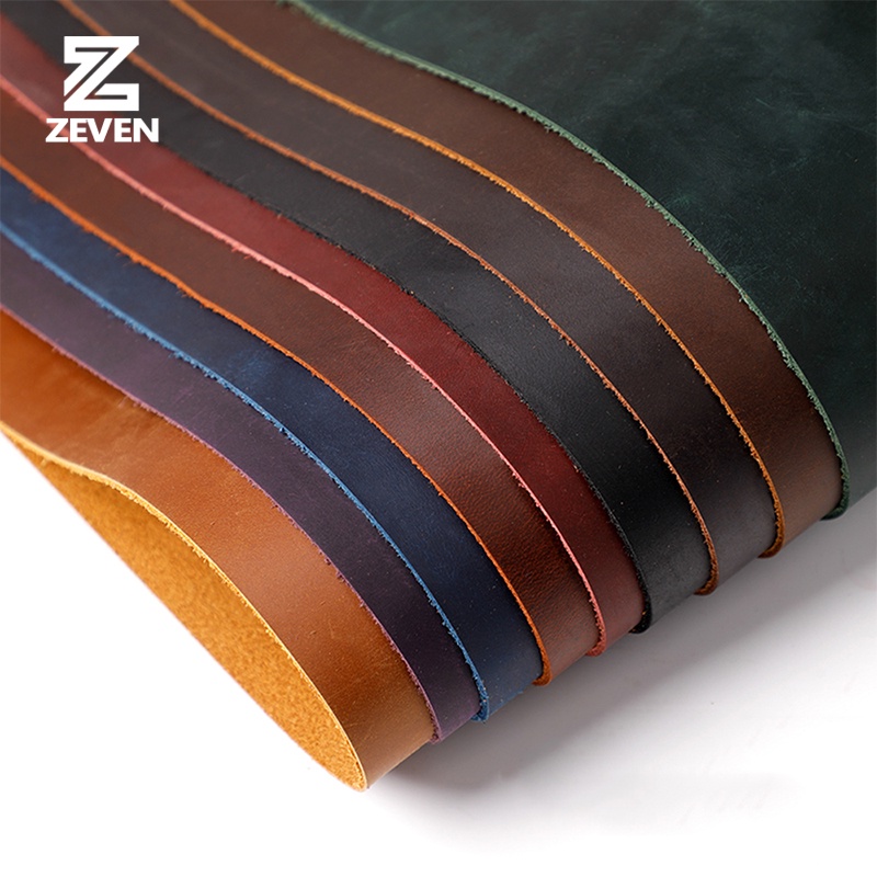 Crazy Horse Leather Material DIY Hand Leathercraft ChromeTanned Leather Piece PullUp Cowhide