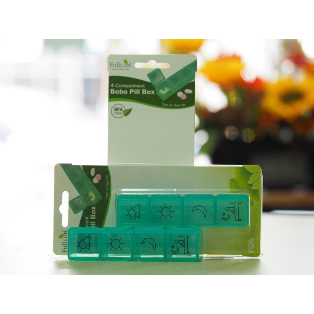 Fullicon pill box 4 compartment ( BOBO & Clover ) Shopee Singapore