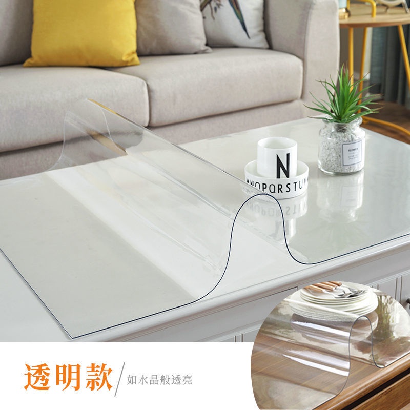 PVC Transparent Tablecloth Table Mat Dining Table Waterproof OilProof