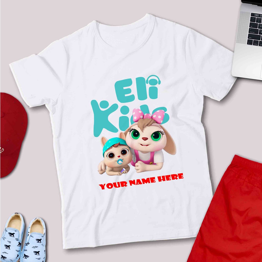 Eli Kids Children s T Shirt FREE Print Name Premium Cotton Or