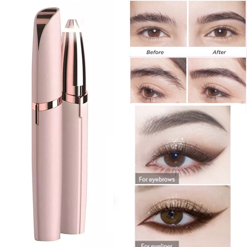 Electric Eyebrow Trimmer Makeup Painless Eye Brow Epilator for Women ...