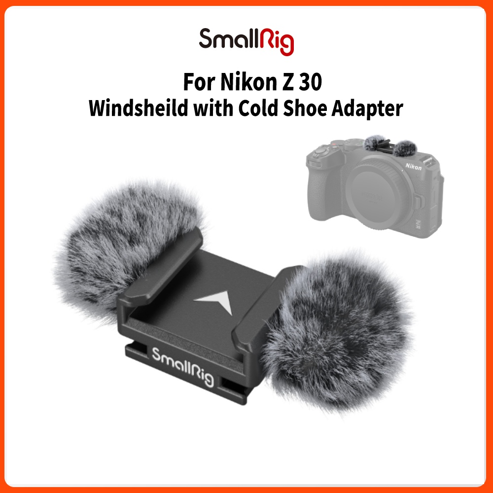 SmallRig Furry Windscreen with Cold Shoe Adapter for Nikon Z 30/ZR 3859 ...