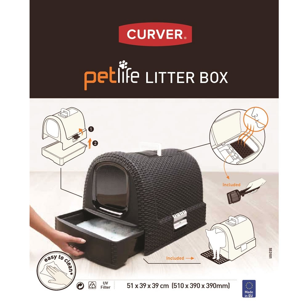 Curver Cat Litter Box Grey Shopee Singapore