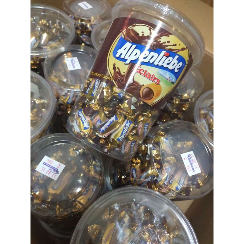 Alpenliebe Eclair Chocolate Candy Jar Contents 100 360gr alpenliebe