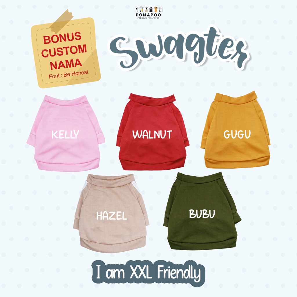 POMAPOO - Cat Clothes and Dog Clothes Swagter With Custom Name | Shopee ...