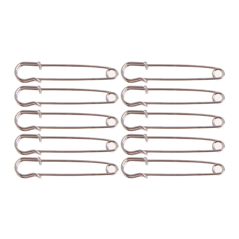 seng flgo 10 Pieces Set Silver Large Powerful Safety Pin DIY Sewing ...