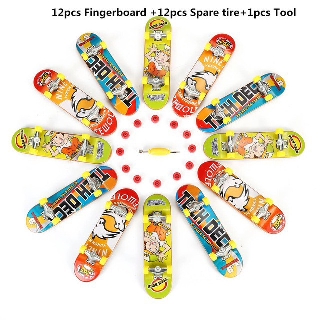 12pcs Toy Finger Skateboard Fingerboards for Tech Deck Ramps 