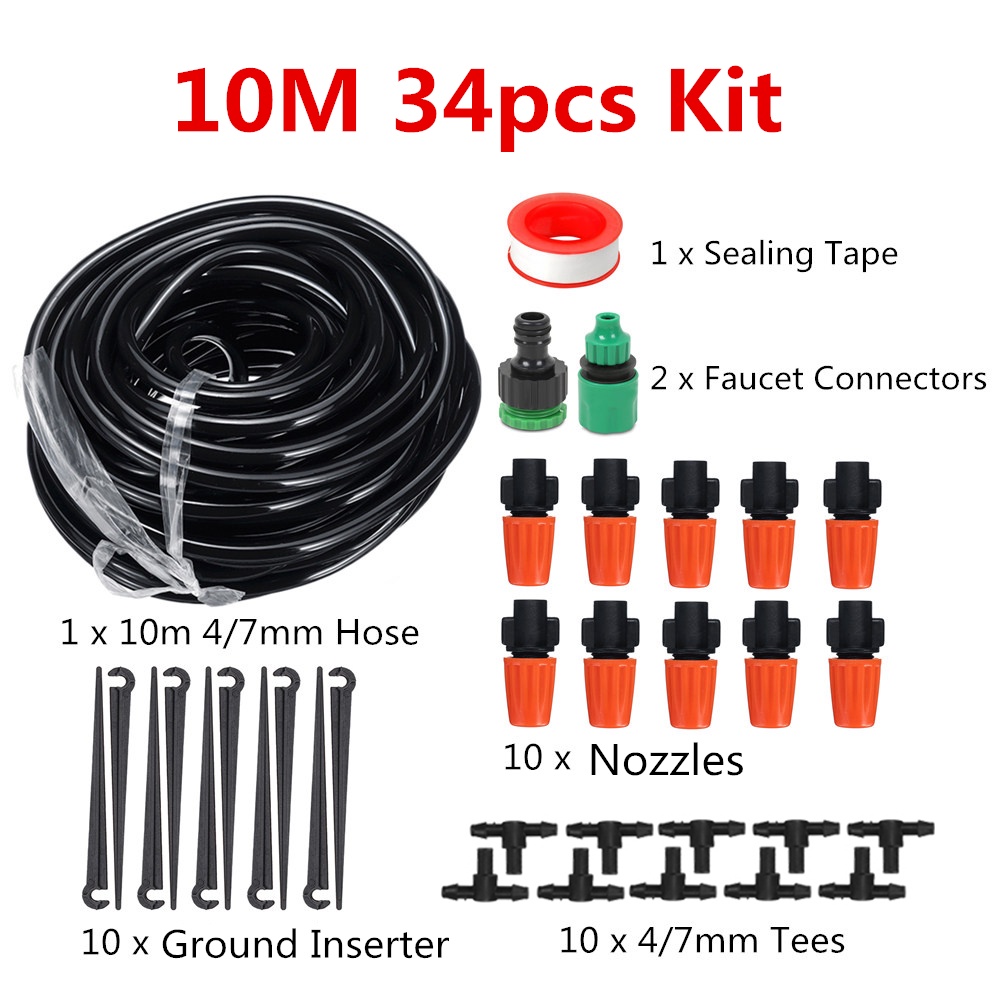 DIY Garden Micro Drip Irrigation System Plant Flower Watering Kit with ...