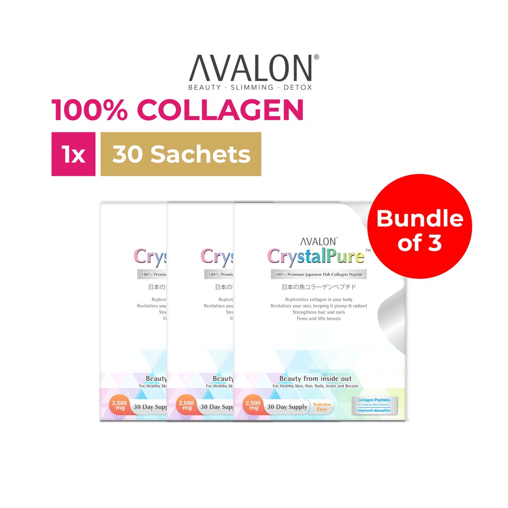 [BUNDLE OF 3] AVALON CrystalPure Collagen 30s x 3