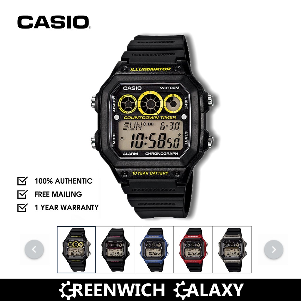 Casio world time hot sale digital watch