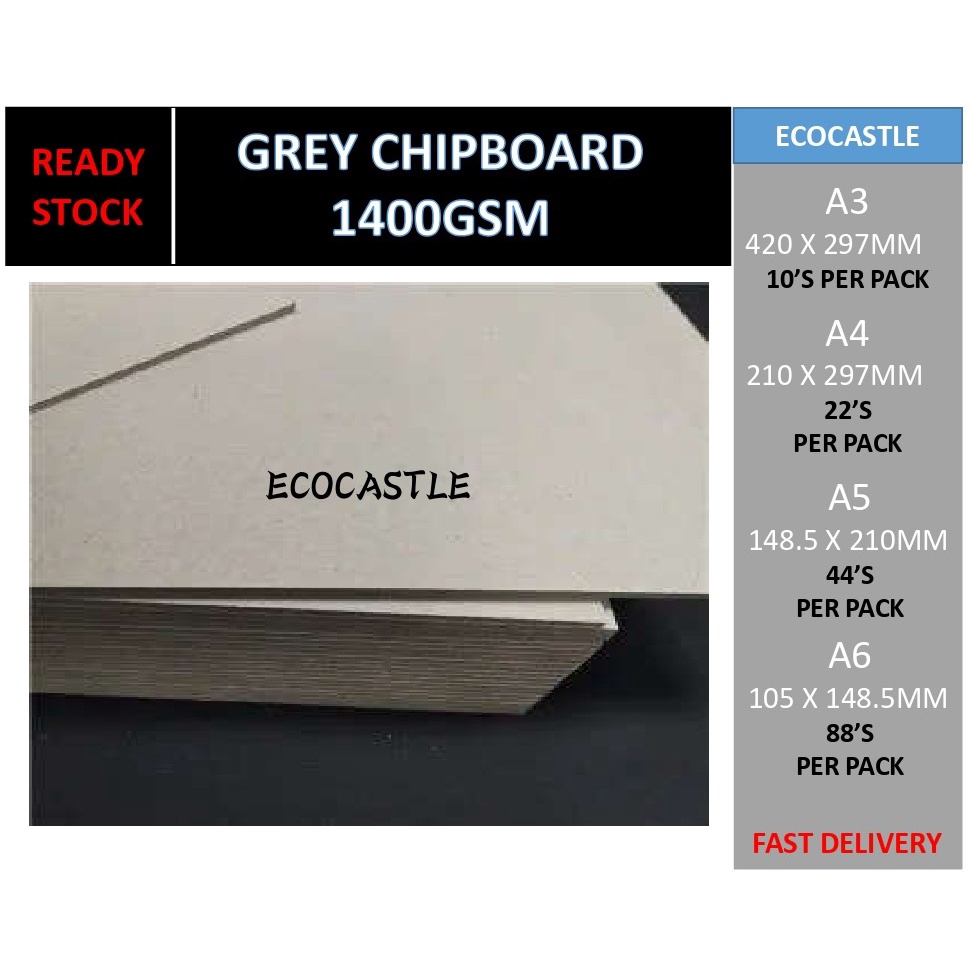 A3 / A4 / A5 / A6 SIZE GREY CHIPBOARD / CARD BOARD | Shopee Singapore