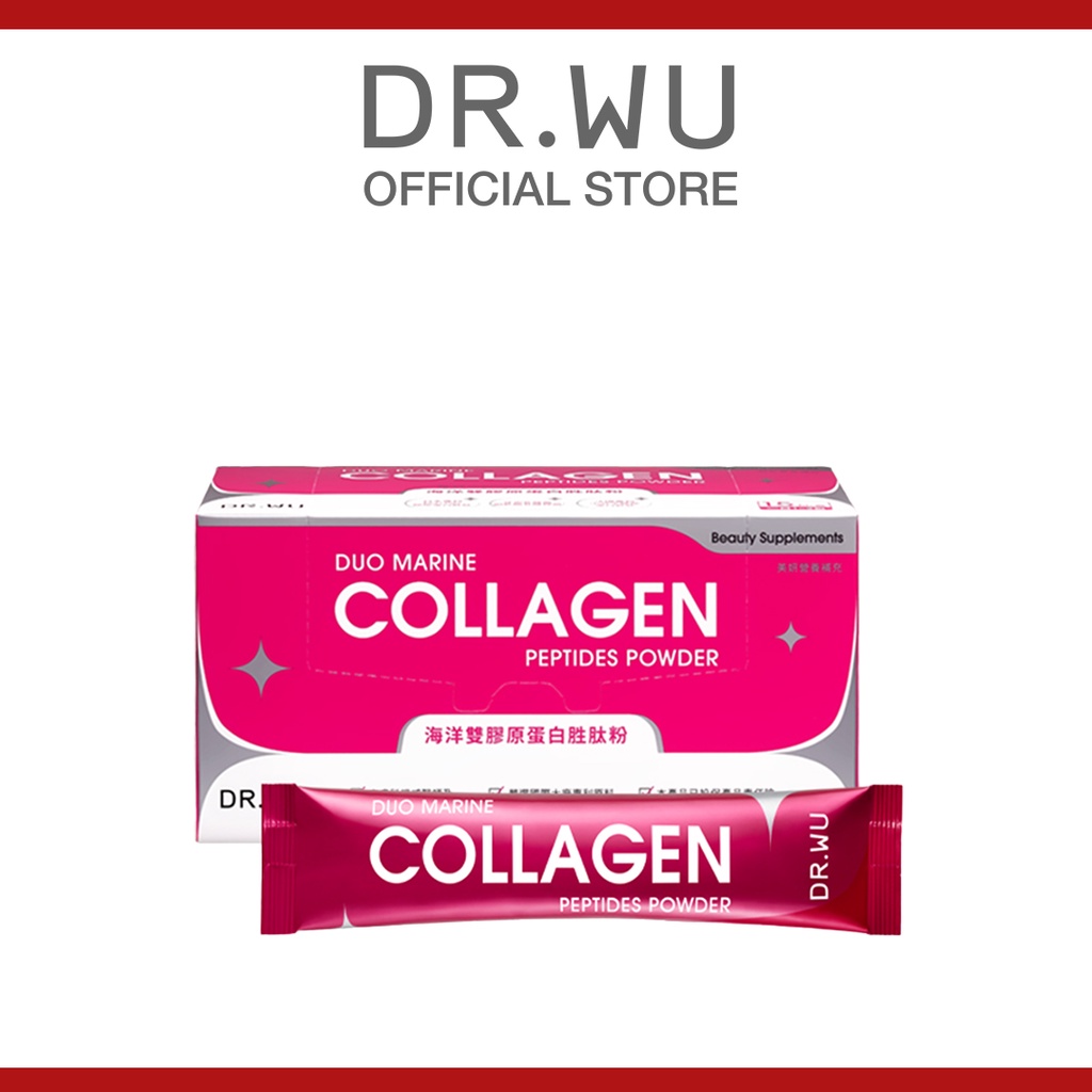 [DR WU] Marine Collagen Peptides Powder, 7g | 15 Serving