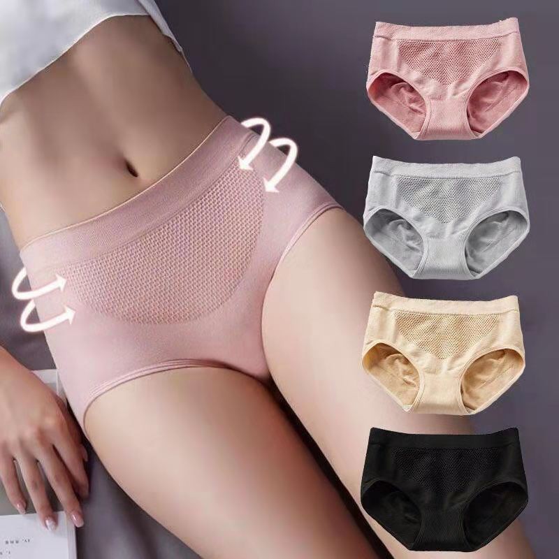 LEVAO Seamless Panty for Women Cotton Panties High Waist Underwear Printed  Lingerie Plus Size Girls Underpants