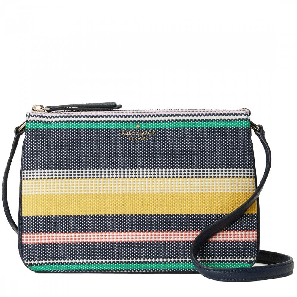 Kate Spade Jackson Boardwalk Stripe Triple Gusset Crossbody Bag in Multi Shopee Singapore
