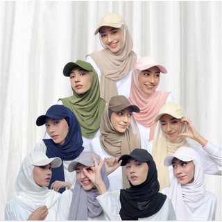 New Baseball Head Cap Hijab Solid Chiffon Shawl Women Chiffon Instant  Instant hijab shawl Muslim wholesale MSL023 | Shopee Singapore