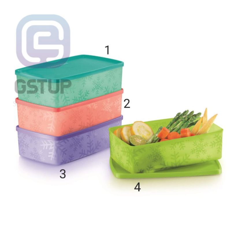 Tupperware Snowflake Double Square Round 1.3L | Shopee Singapore