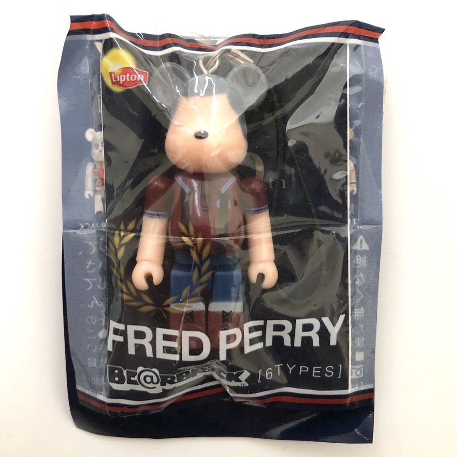 Be@rbrick Bearbrick FRED PERRY SKINS Key chain by Lipton Tea SUNTORY ...