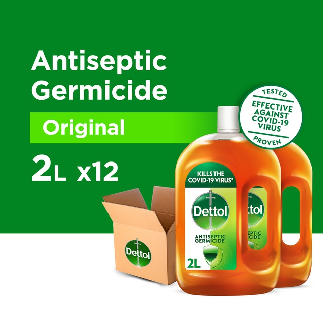 [carton Of 12] Dettol Antiseptic Germicide Liquid 2l Kills 99 9 Of