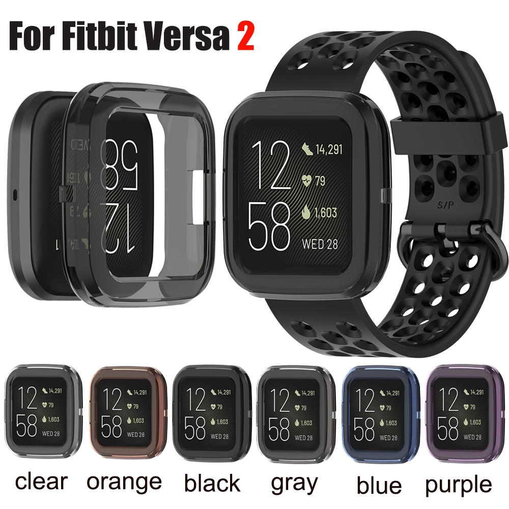 Ultra thin Soft TPU Watch Case Cover for Fitbit Versa 2 Protector Shell Case for Fitbit Versa2 Band Smart Watch Accessories