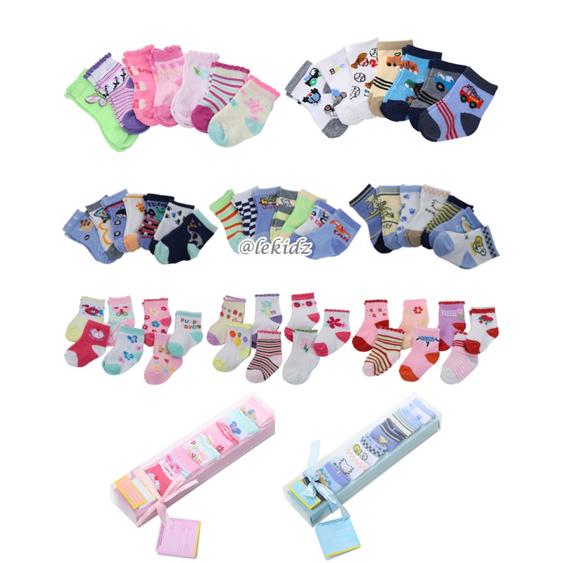 NB Newborn Baby Socks Gift Set 7Pairs Boys Girls 06 Months Shopee Singapore