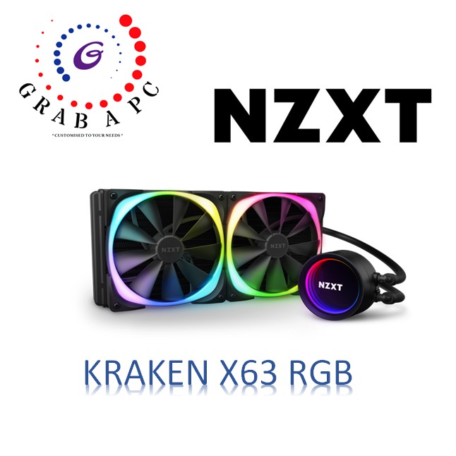 Nzxt Kraken X63 Rgb 280mm Aio Liquid Cooler With Aer Rgb Fans Rl Krx63 R1 Lga 1700 0173