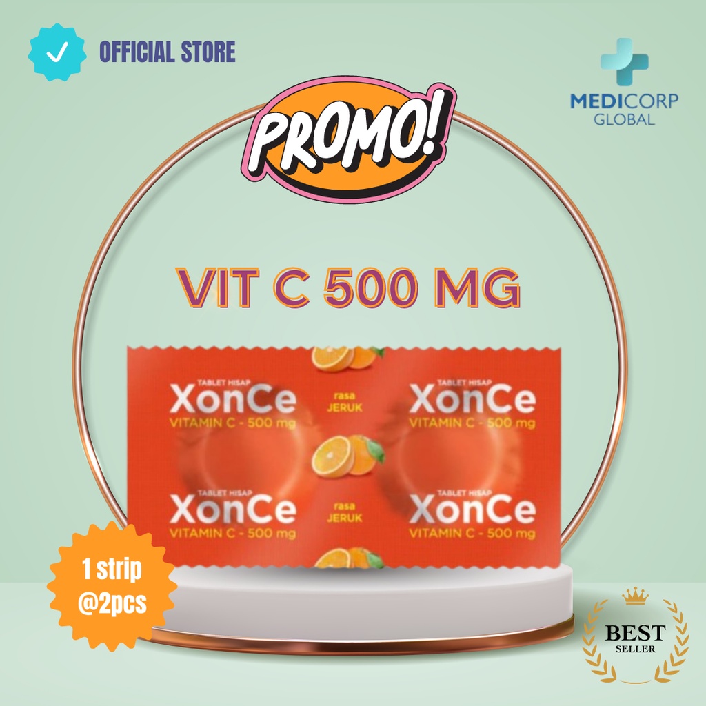 Xonce/xon ce vitamin C 500mg strip 2flavored Orange vicee vitacimin