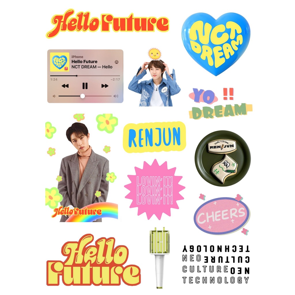 Hello Future NCT Dream Haechan Mark Jaemin Sticker/Kpop Aesthetic ...