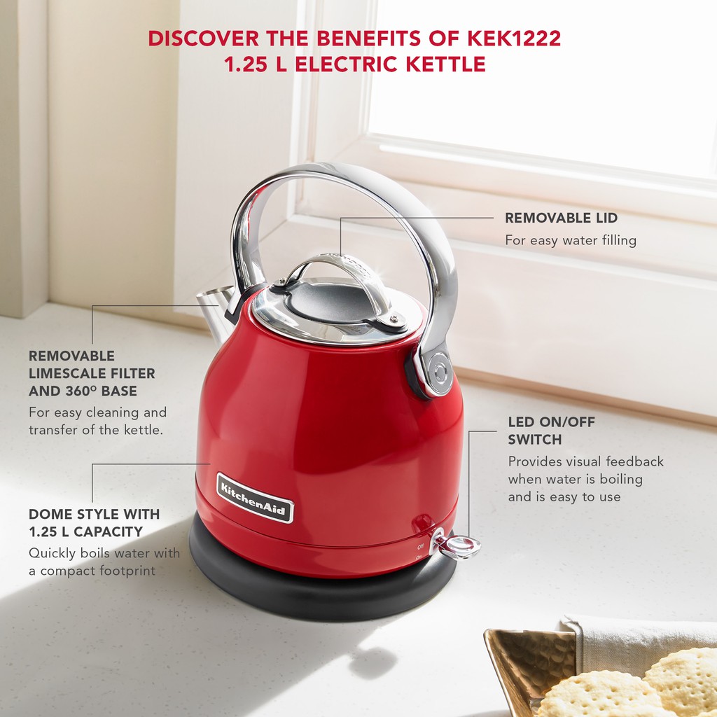 KitchenAid 1.25L Electric Kettle KEK1222 Shopee Singapore