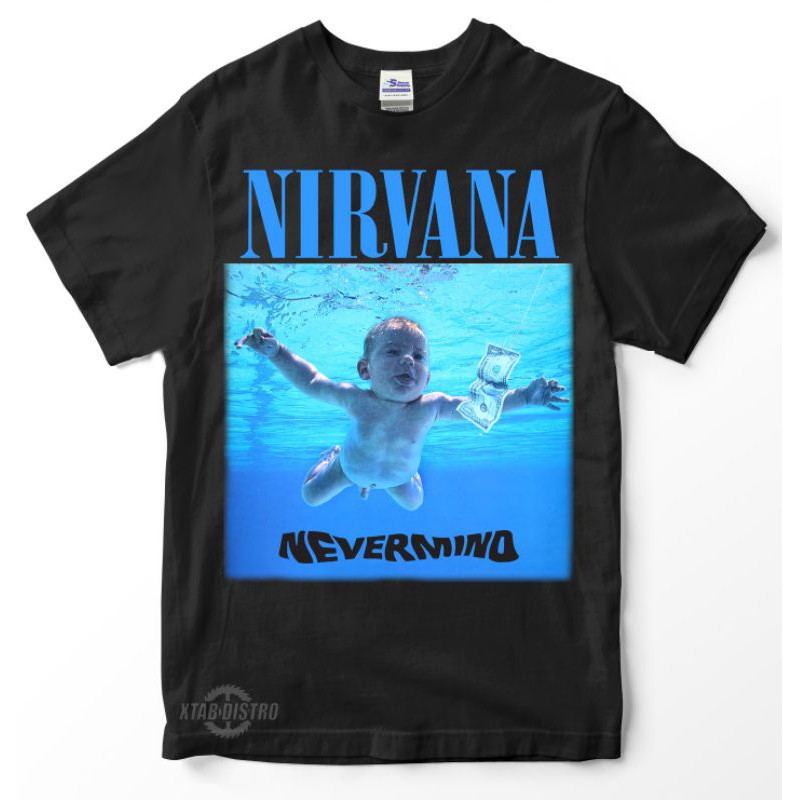 HITAM Nirvana T Shirt nevermind Black Premium Tshirt NIRVANA nevermind angelic in utero Shopee Singapore