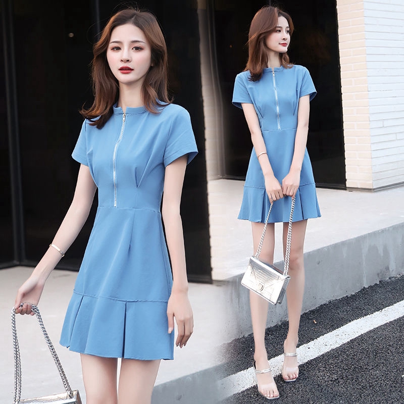 Spring new  light luxury temperament elegant fashion pleated clothes two-piece temperament irregular skirt