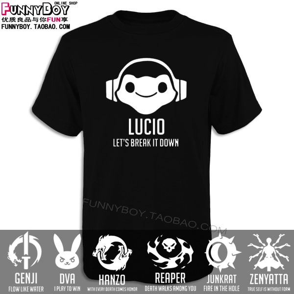 Drama Overwatch t-Shirt Merchandise ow Genji dva Hanzo Death dj Lucio ...