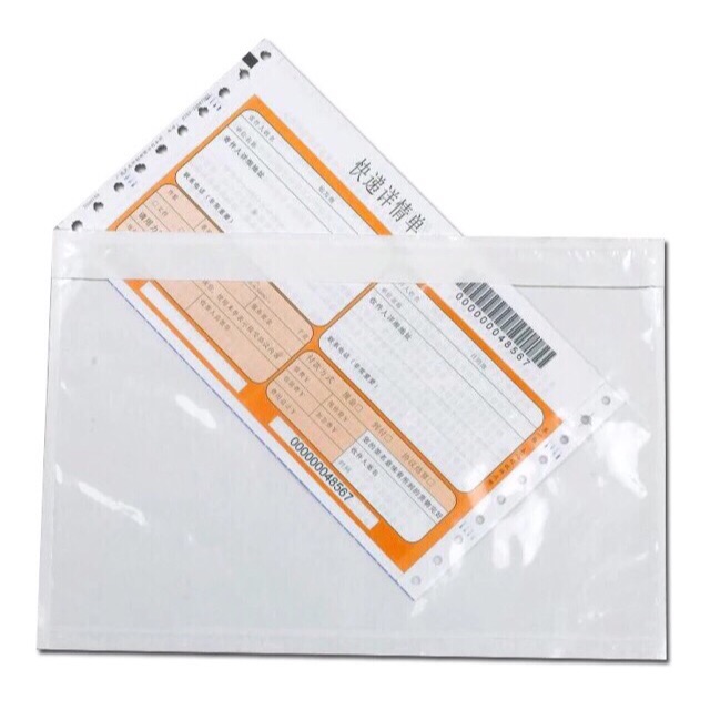 Transparent consignment note glue pocket flyer envelope pack bag pos ...