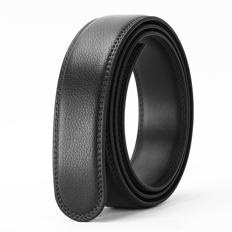 Plus Size Men's Genuine Cowhide Leather Belt for Men No Buckle Waist