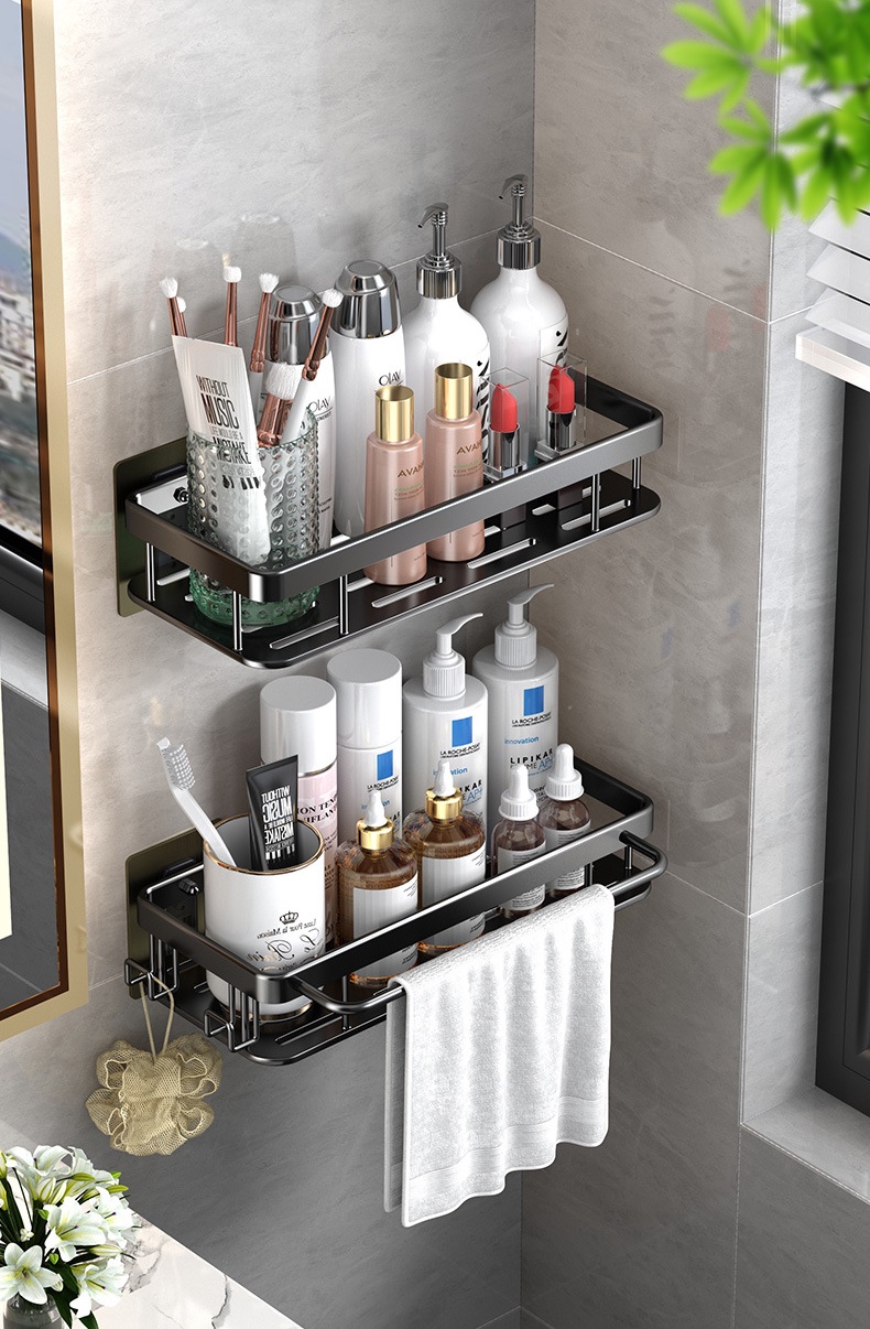 baokemo Bathroom Storage Hardware Storage Rack Toilet Rack Wall Mounted ...