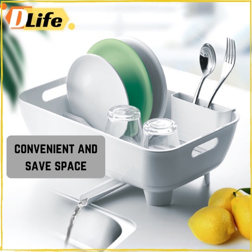 D.life Kitchen Dish Drying Rack with Drain Board, and Detachable Dish ...