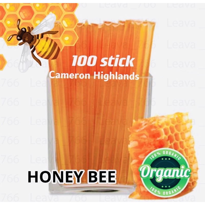 [wholsale] cameron highlands honey stick per pack 100stick/ original madu asli stick borong 100% asli 蜂蜜棒