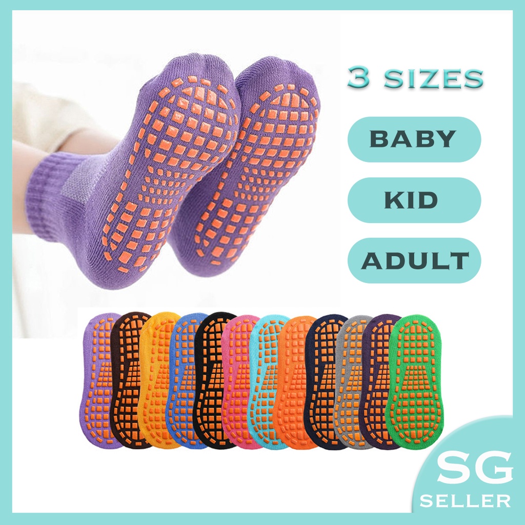 [SG Stock] Anti Slip Baby Socks/Kids Girl/Boy Children/Women/Men Ankle Sock/Breathable Sports