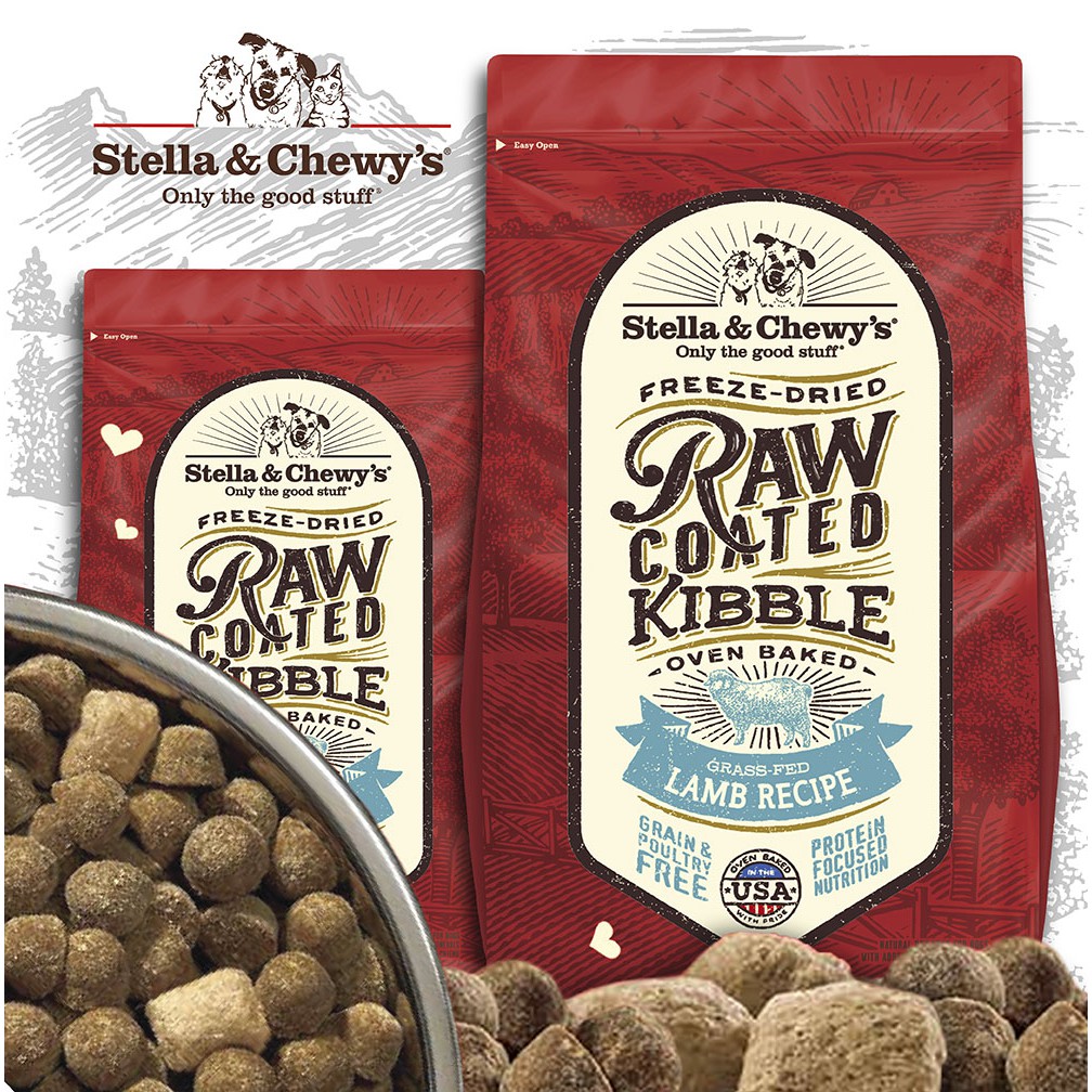 Stella & Chewy's Raw Coated Kibble Grassfed Lamb Dry Dog Food Shopee