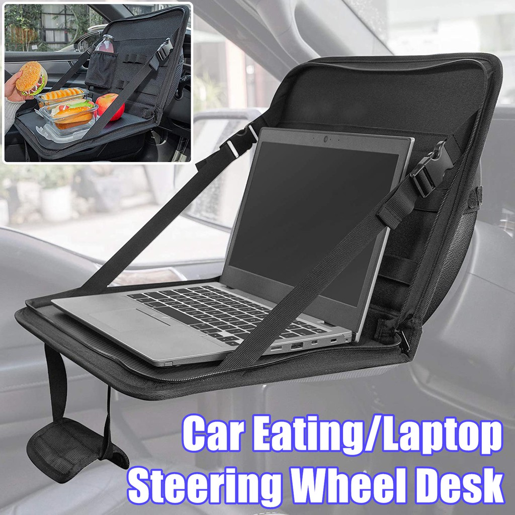 Car Eating/Laptop Steering Wheel Desk Laptop Tablet Bag Multifunctional Car Laptop Desk Work Table Tray for Dining Writing Organizer