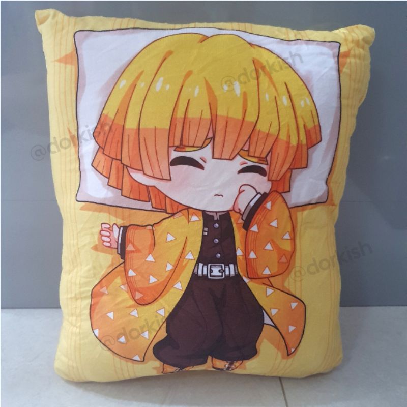 Anime Demon Slayer Kimetsu no Yaiba Zenitsu Agatsuma Chair Sofa Cushion ...