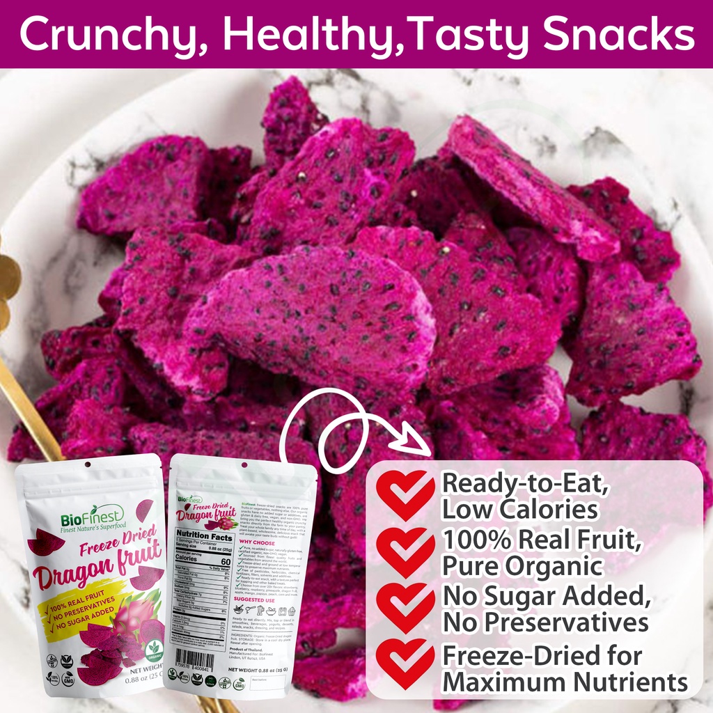 Organic Freeze Dried Superfood Snack - Apple Strawberry Blueberry Peach ...