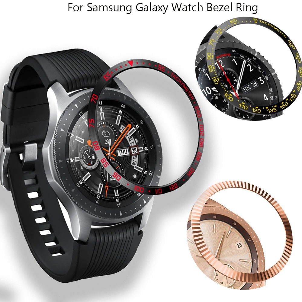 For Samsung Galaxy Watch 46MM Gear S3 Frontier Bezel Ring Adhesive Cover Smart Watch Accessories Anti Scratch Metal Shopee Singapore