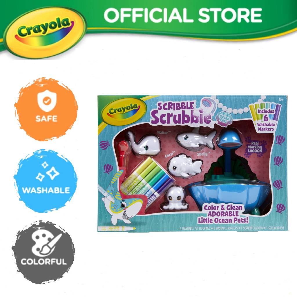  Crayola Scribble Scrubbie Pets Marker Set, 24 Washable