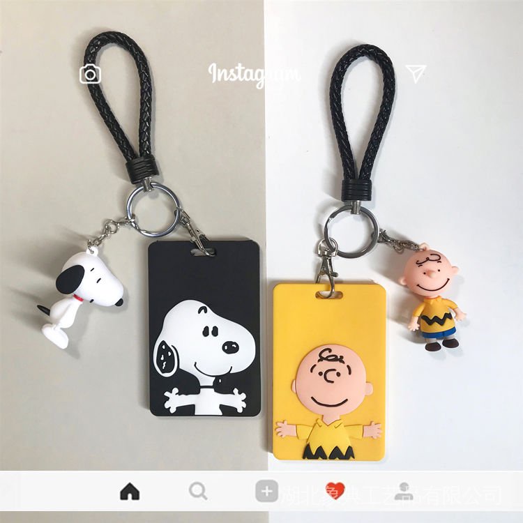 Snoopy Bus Card Holder Keychain Girl Student Cute Subway Campus Meal Access Control Cartoon